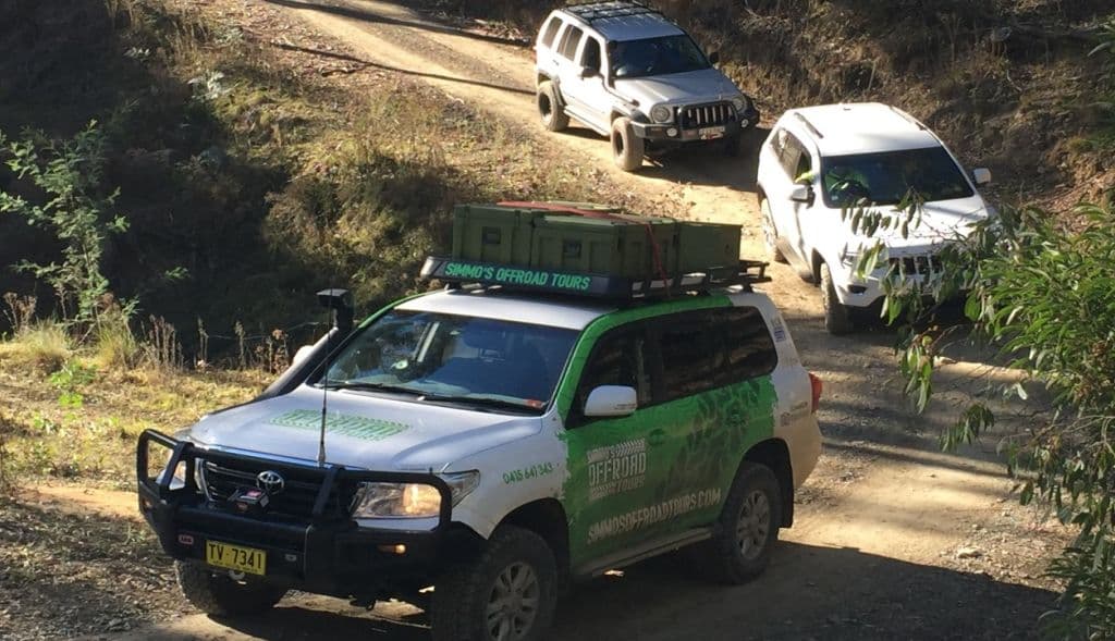 Image of a convoy of four wheel drive vehicles