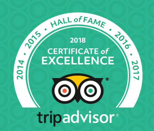 Trip Advisor Certificate of Excellence Hall of Fame